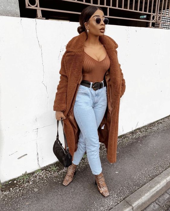 instagram teddy coat outfit